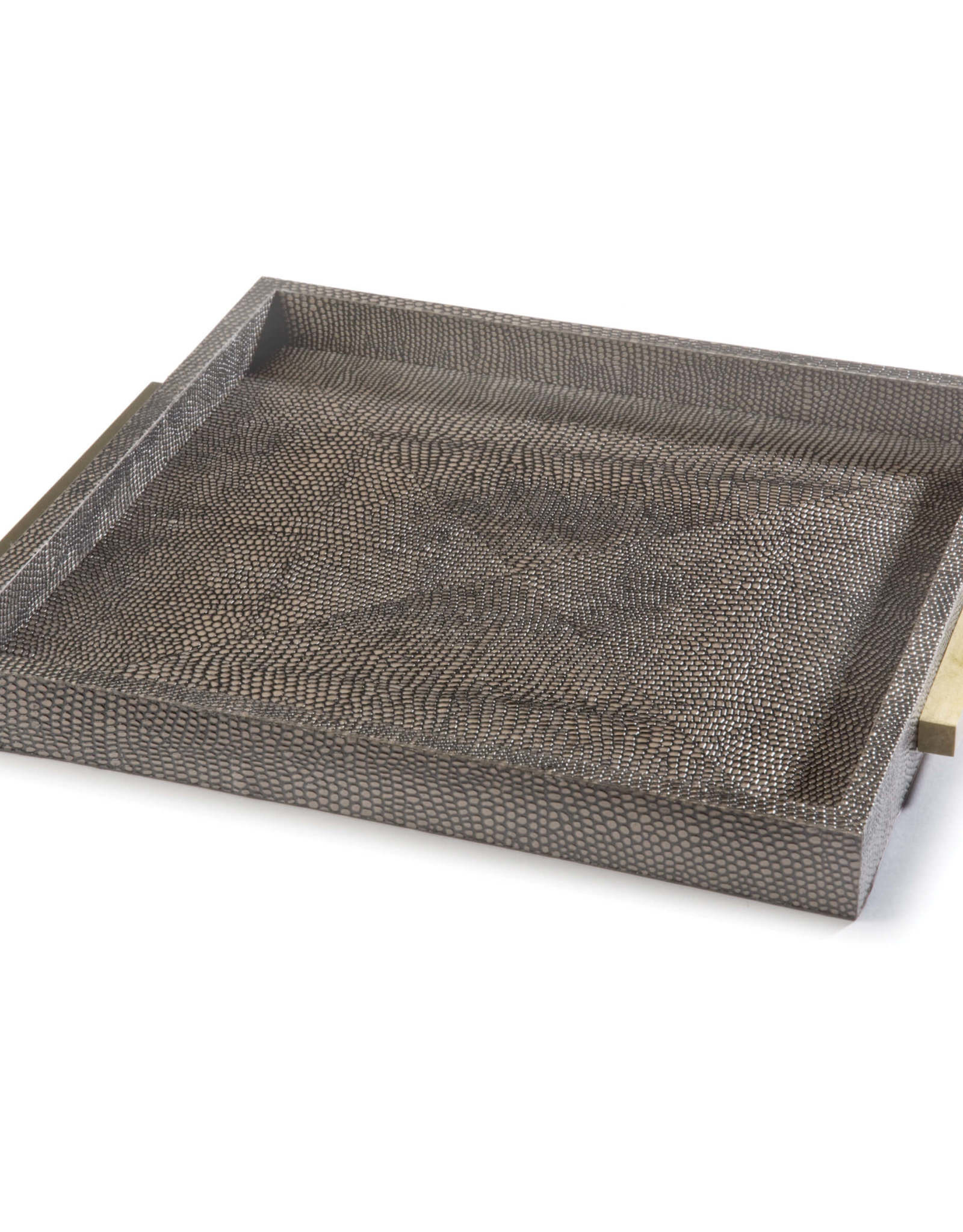 Regina Andrew Design Square Shagreen Boutique Tray (Vintage Brown Snake)