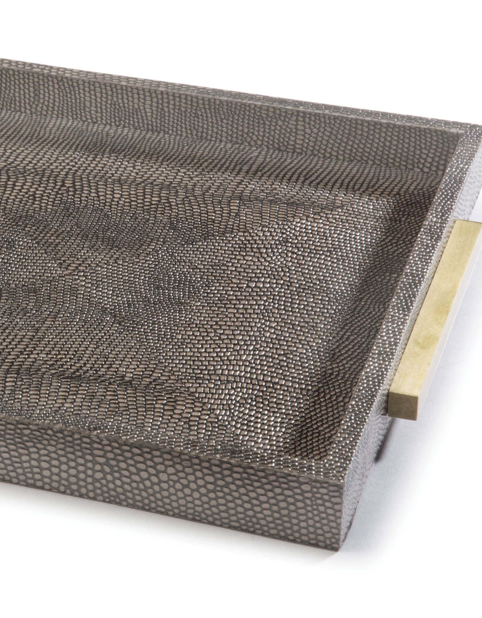 Regina Andrew Design Square Shagreen Boutique Tray (Vintage Brown Snake)