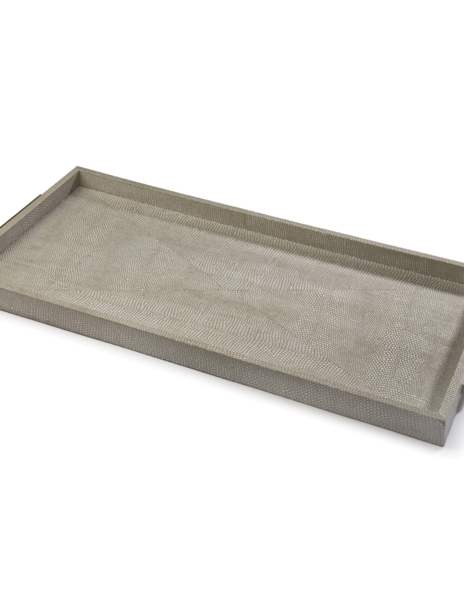 Regina Andrew Design Rectangle Shagreen Boutique Tray (Ivory Grey Python)