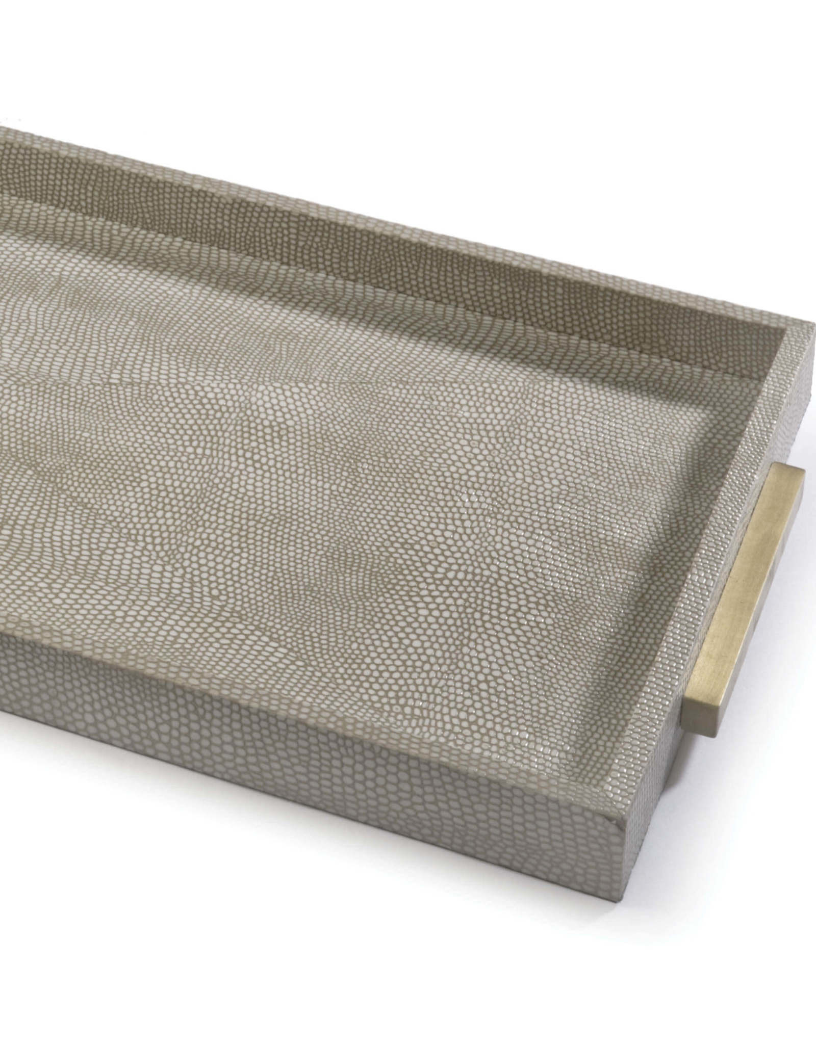 Regina Andrew Design Rectangle Shagreen Boutique Tray (Ivory Grey Python)