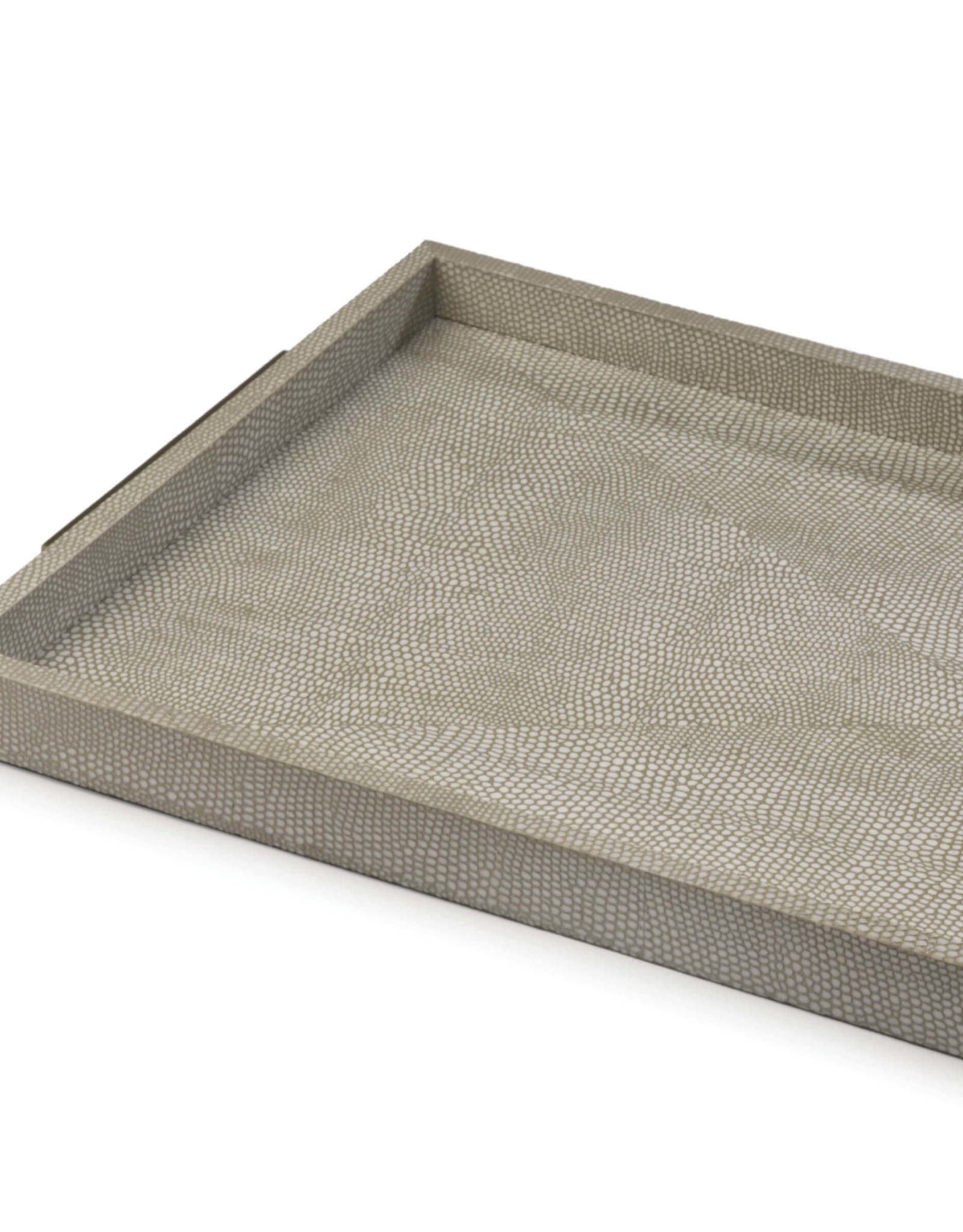 Regina Andrew Design Rectangle Shagreen Boutique Tray (Ivory Grey Python)