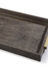 Regina Andrew Design Rectangle Shagreen Boutique Tray (Vintage Brown Snake)