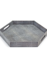 Regina Andrew Design Shagreen Hex Tray (Charcoal)