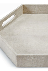 Regina Andrew Design Shagreen Hex Tray (Ivory Grey)