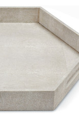 Regina Andrew Design Shagreen Hex Tray (Ivory Grey)