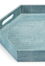 Regina Andrew Design Shagreen Hex Tray (Turquoise)