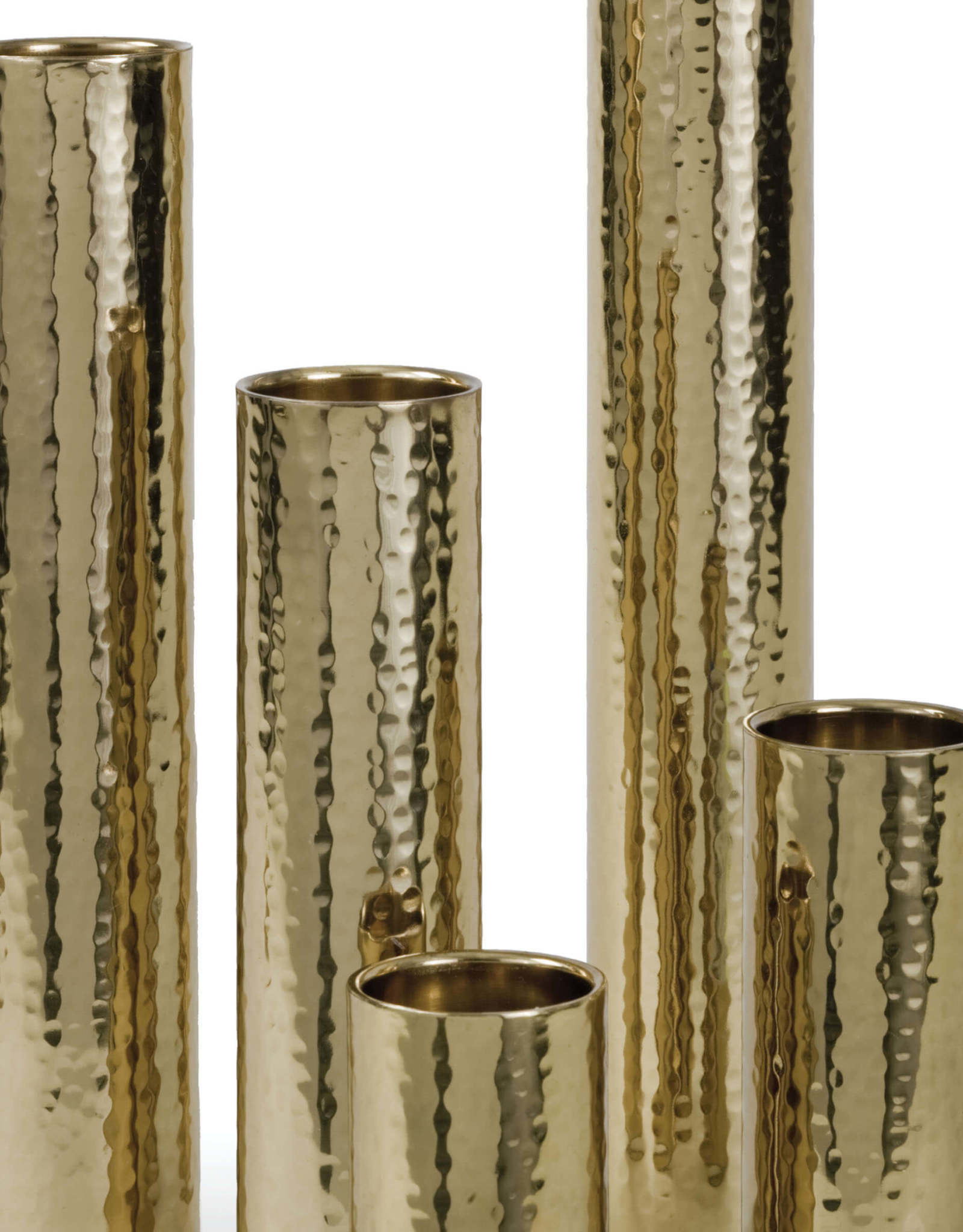Regina Andrew Design Hammered Bud Vase Set (Polished Brass)