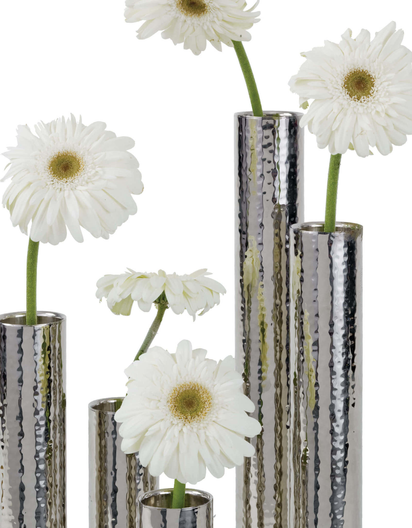 Regina Andrew Design Hammered Bud Vase Set (Polished Nickel)