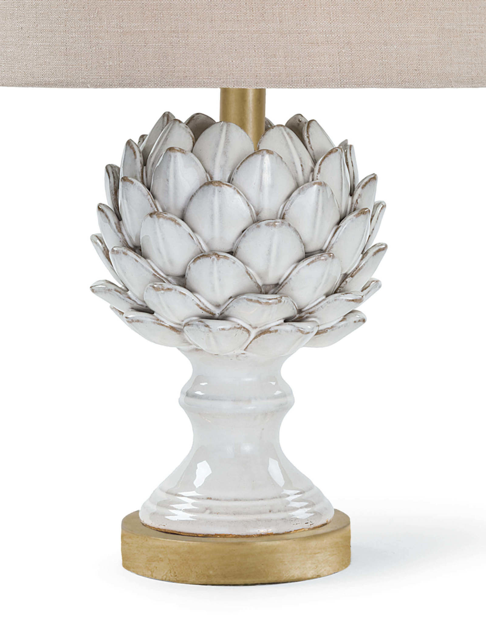 Regina Andrew Design Leafy Artichoke Ceramic Table Lamp (Off White)