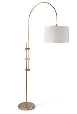 Regina Andrew Design Arc Floor Lamp With Fabric Shade (Natural Brass)