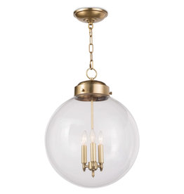 Southern Living Globe Pendant (Natural Brass)