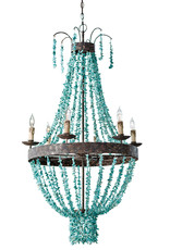 Regina Andrew Design Beaded Turquoise Chandelier