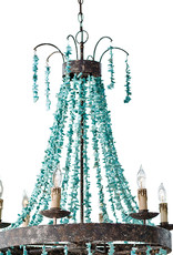 Regina Andrew Design Beaded Turquoise Chandelier
