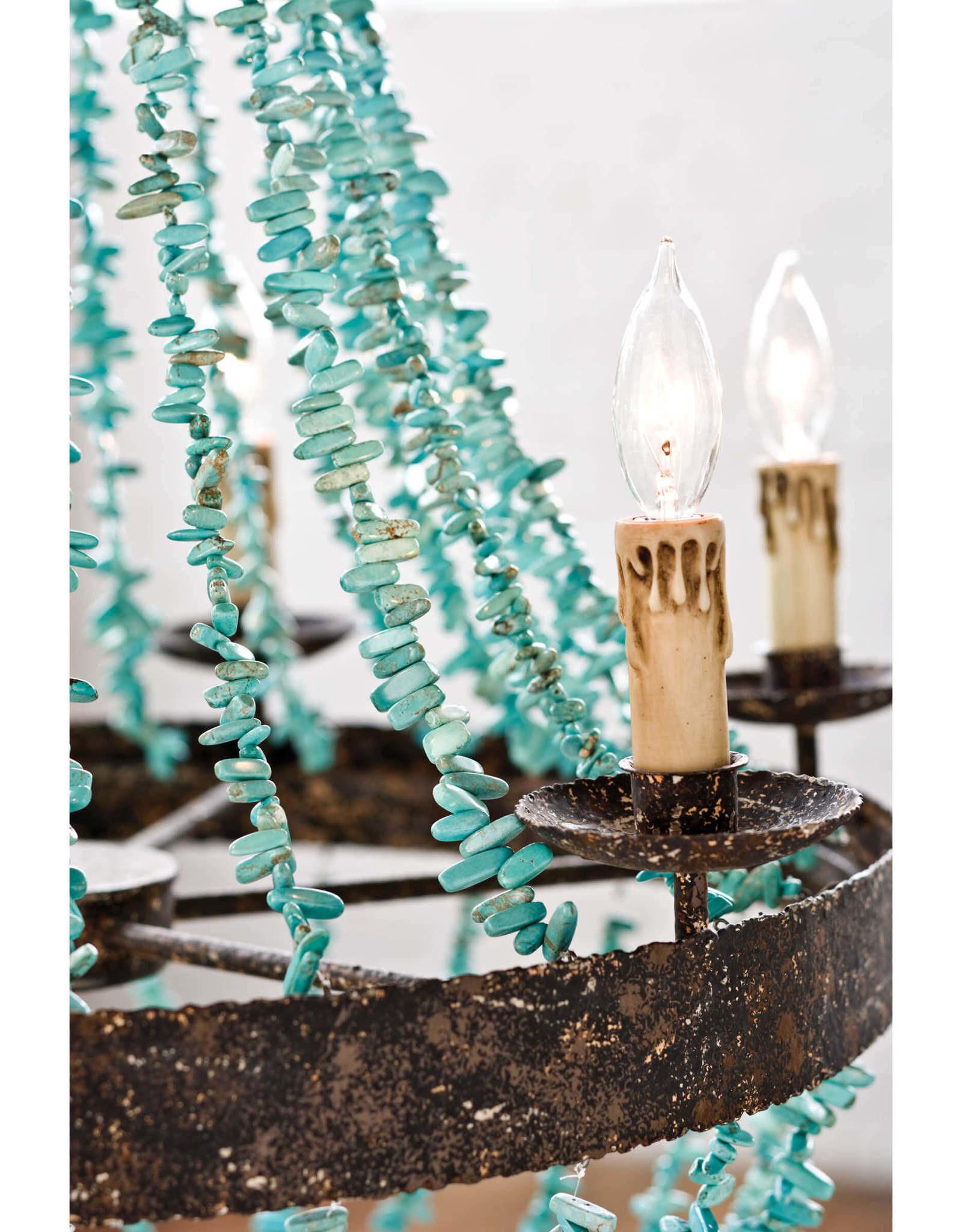 Regina Andrew Design Beaded Turquoise Chandelier