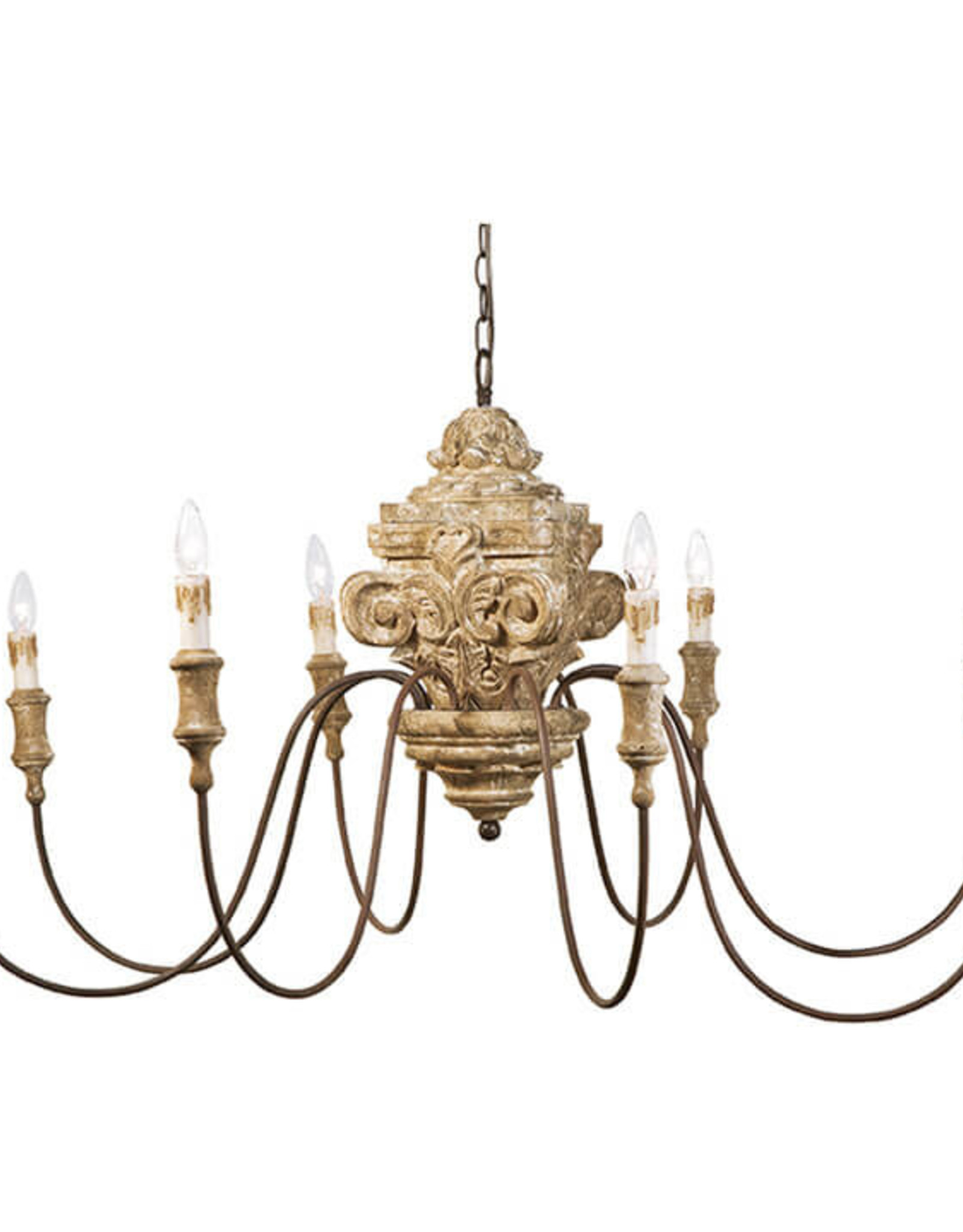 Regina Andrew Design Wood Carved Chandelier