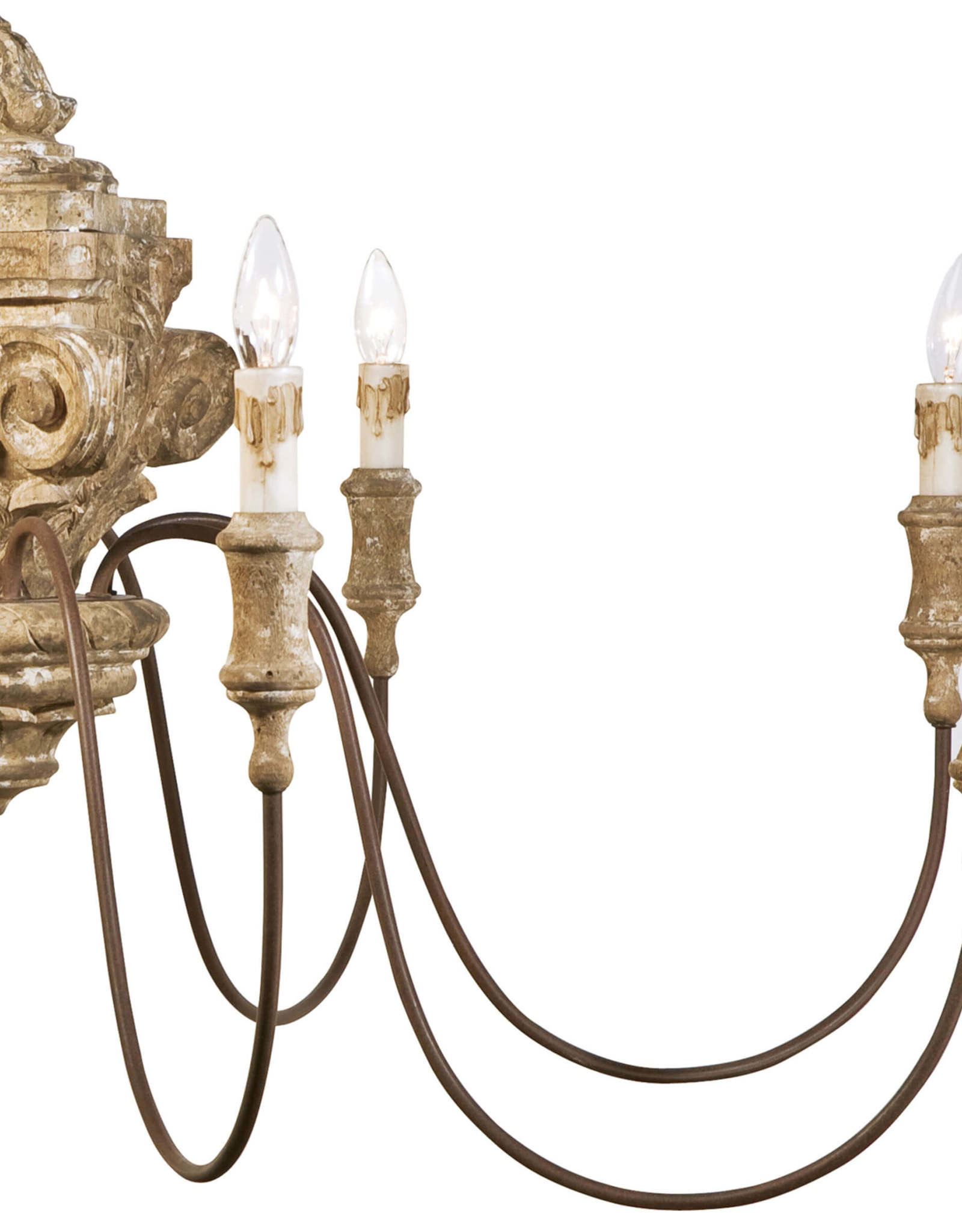 Regina Andrew Design Wood Carved Chandelier