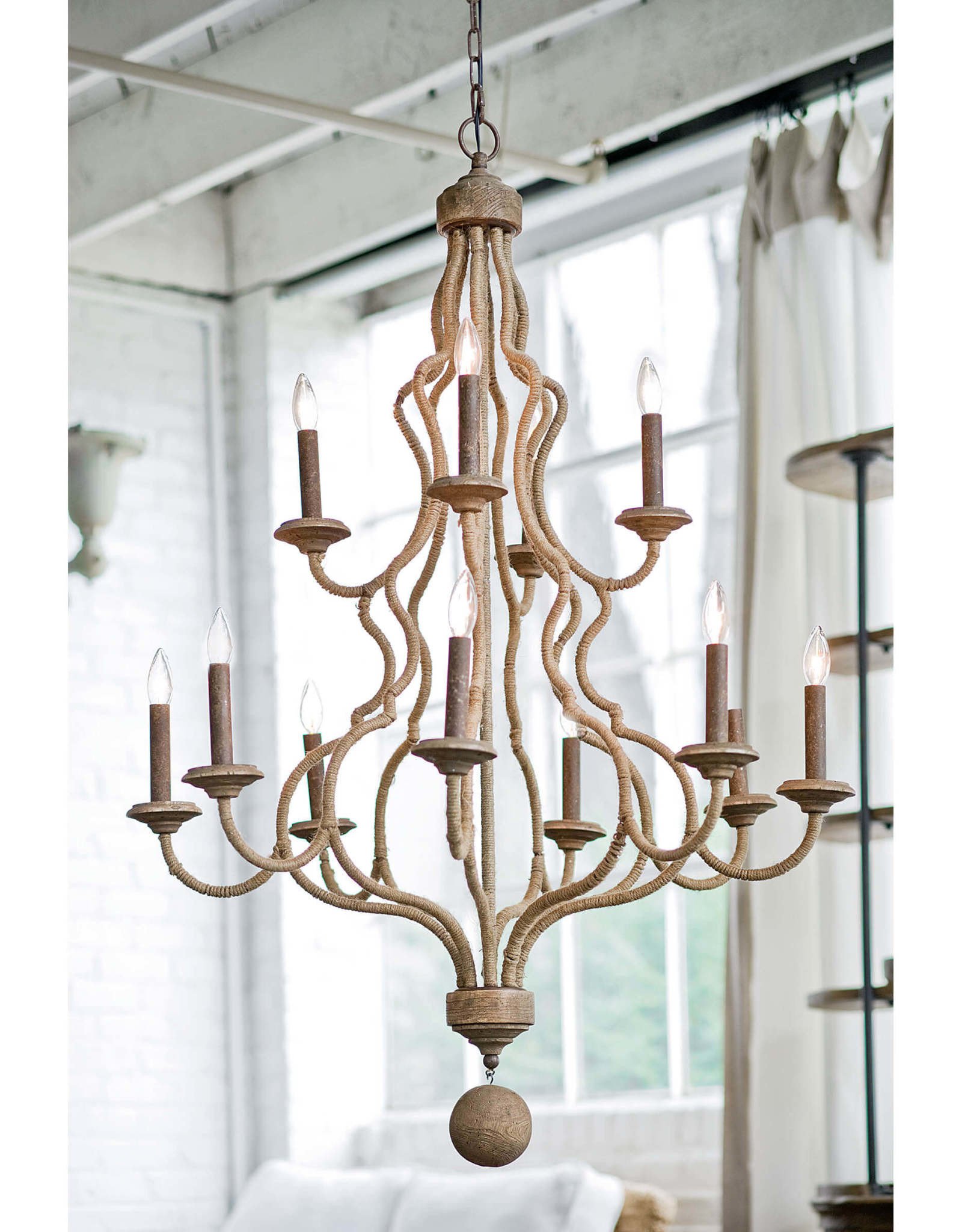 Coastal Living Jute Chandelier