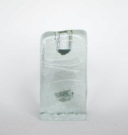 Blenko Glass Company Block Shaped Candleholder - MED Crystal