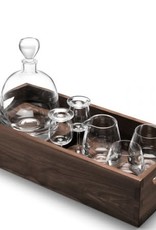 Whisky Islay Connoisseur Set & Walnut Tray L17.5in **