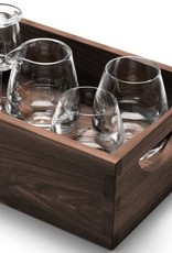 Whisky Islay Connoisseur Set & Walnut Tray L17.5in **
