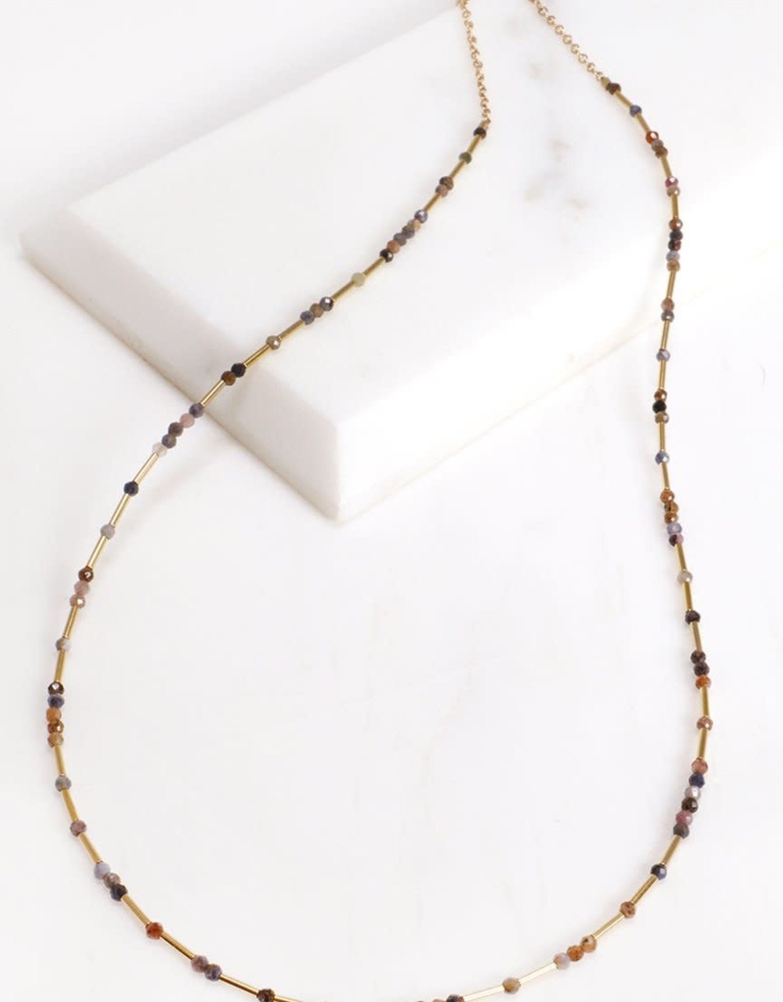 Mickey Lynn Ruby and Sapphire Lariat Necklace