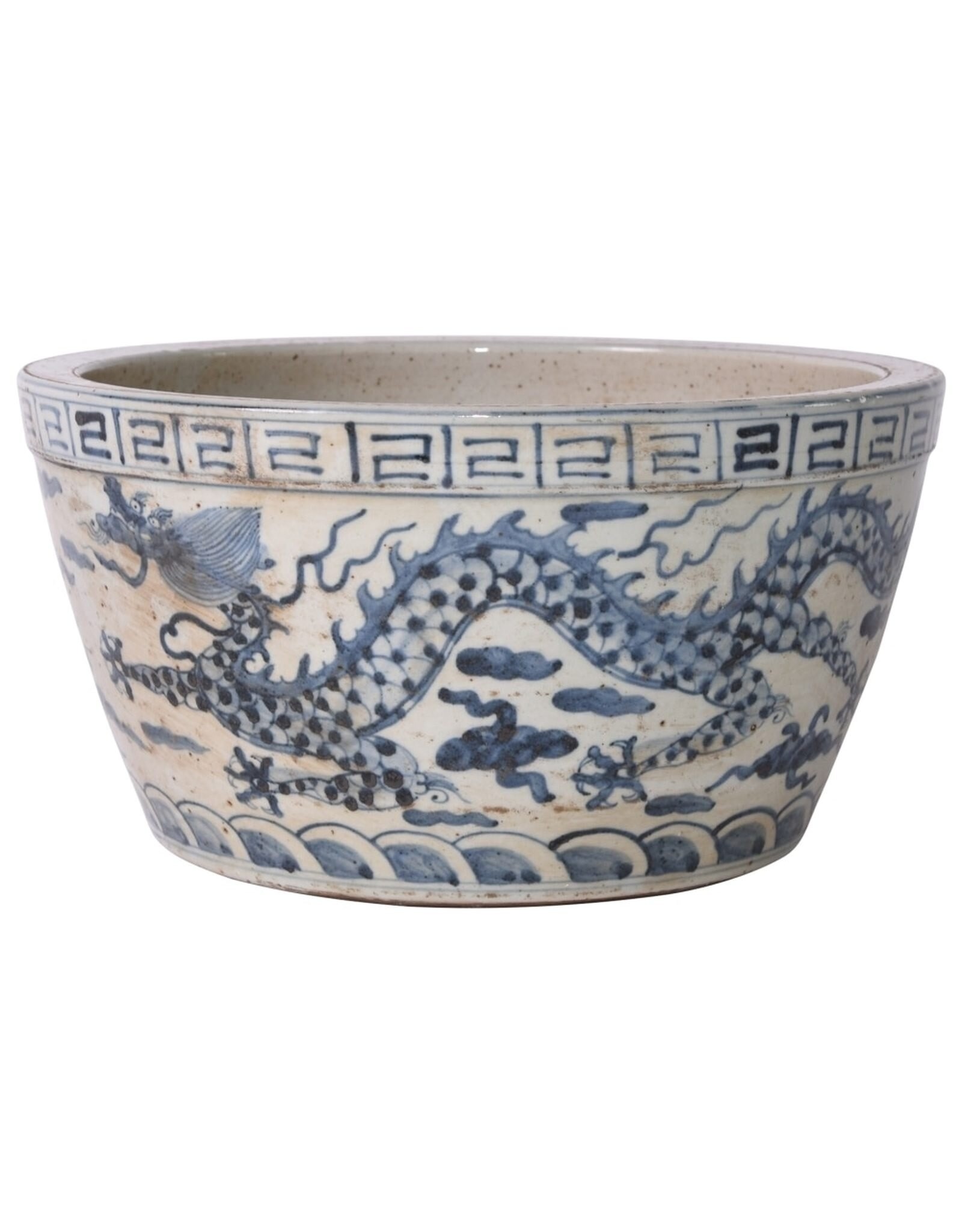 Blue and White Ming Dragon Bowl