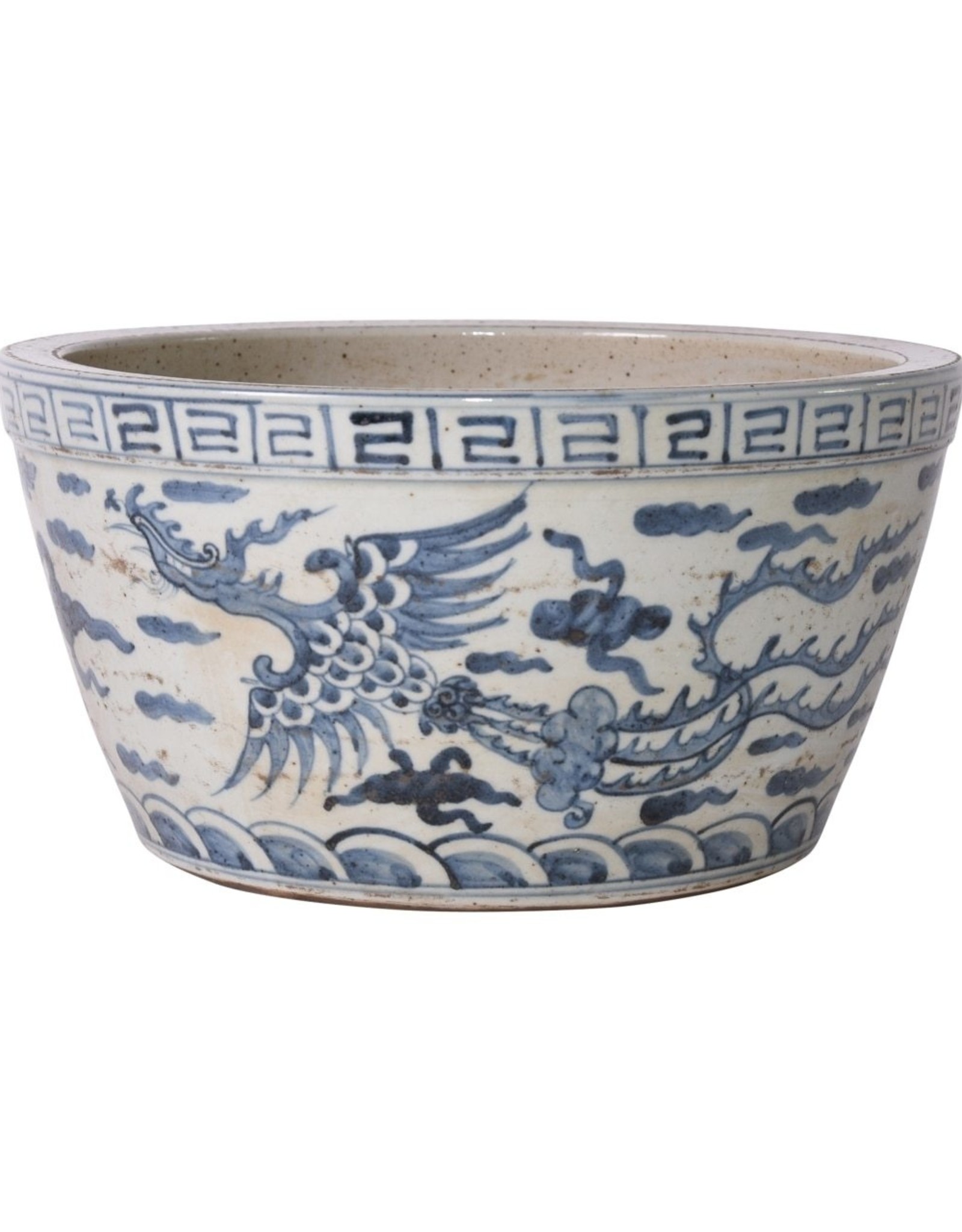 Blue and White Ming Dragon Bowl