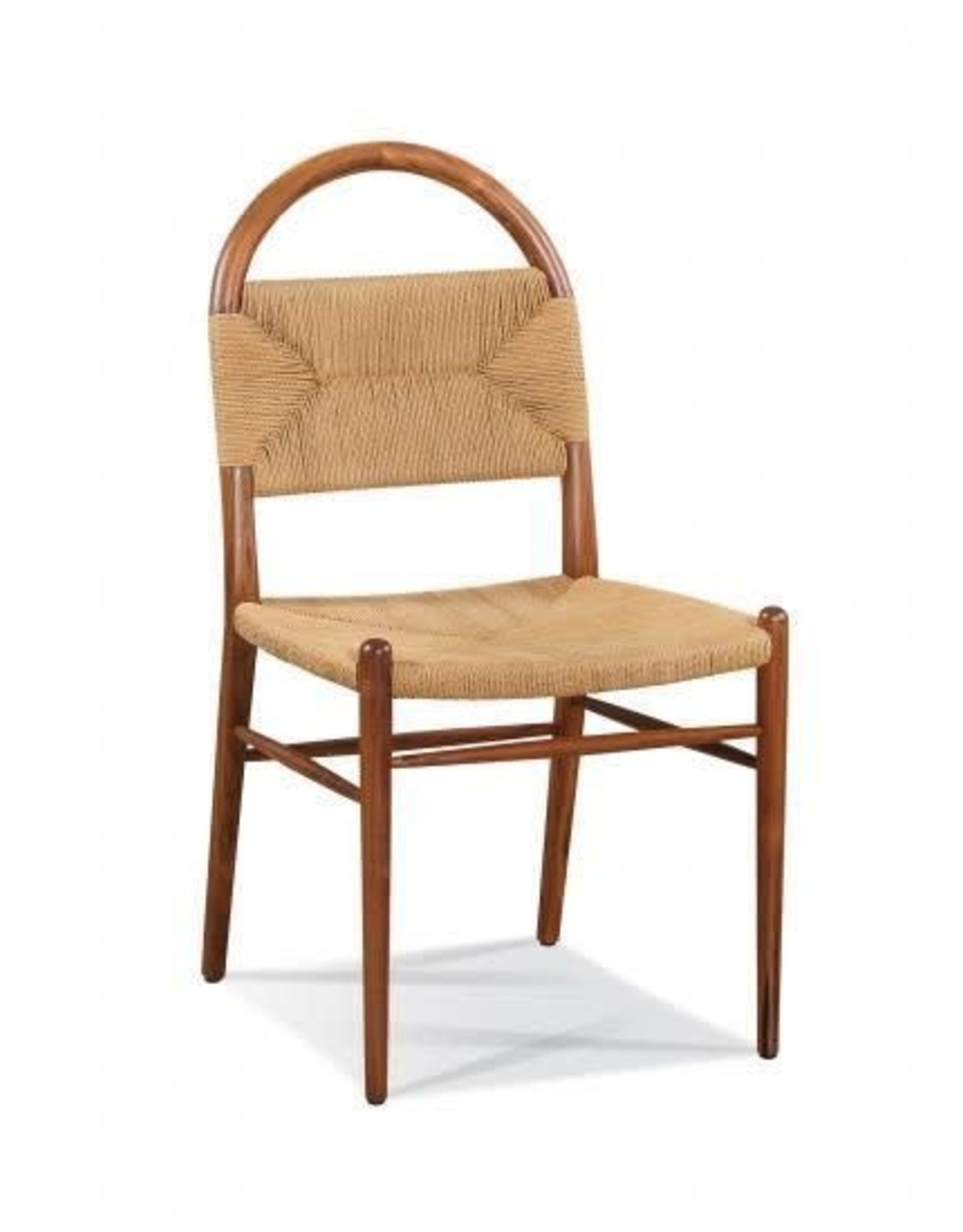 Pernelle Woven Rush Side Chair - Walnut