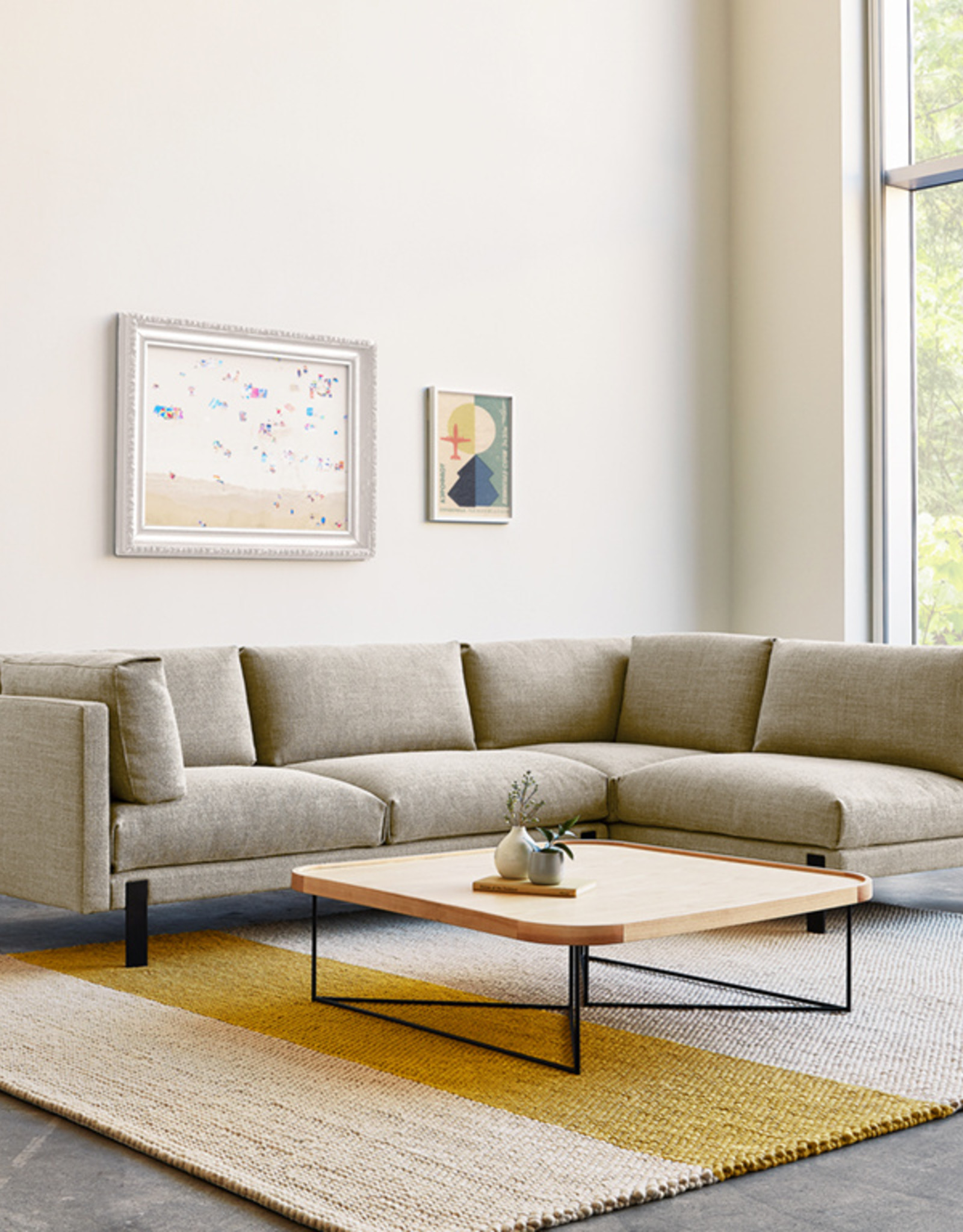 Gus* Modern Silverlake Sectional, Right-facing