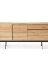 Oak Shadow Sideboard - 2 Doors - 3 Drawers - Metal Legs