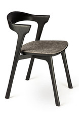 Oak Bok Black Dining Chair, Grey - Varnished