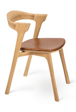 Oak Bok Dining Chair - Cognac Leather - Varnished