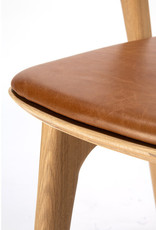 Oak Bok Dining Chair - Cognac Leather - Varnished