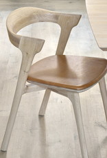 Oak Bok Dining Chair - Cognac Leather - Varnished