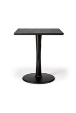 Oak Torsion Dining Table - Square - Black - Varnished