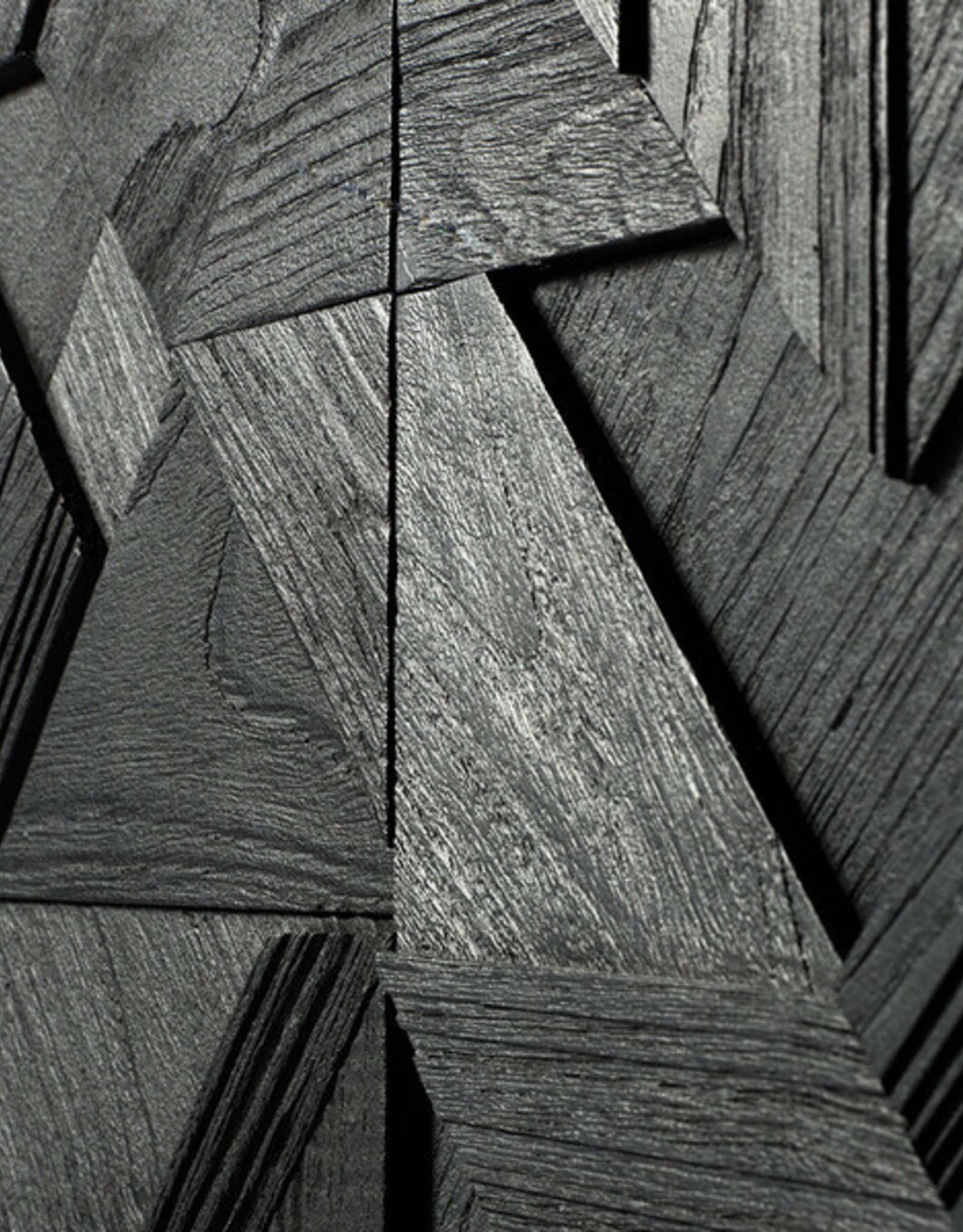 Teak Graphic Sideboard - 3 Doors - Black - Varnished 66 X 18 X 31