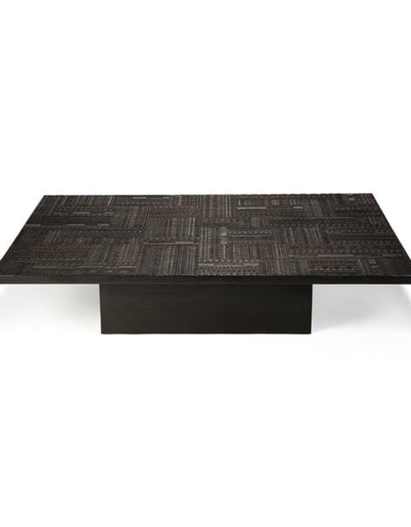 Teak Tabwa Blok Coffee Table - Varnished