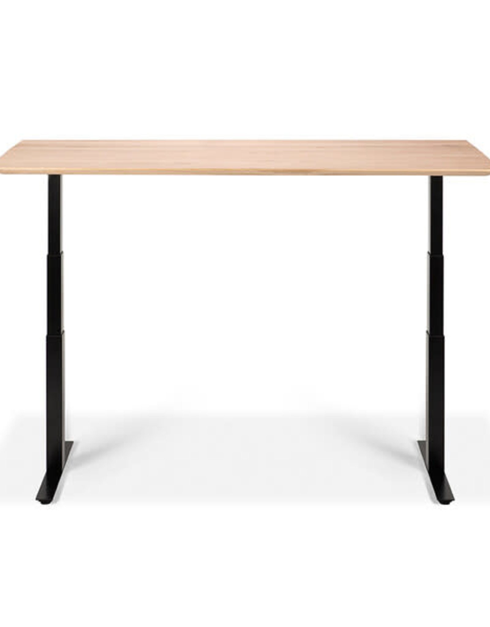Oak Bok adjustable desk - black frame - US