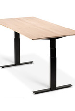 Oak Bok Adjustable Desk - Black Frame - Us