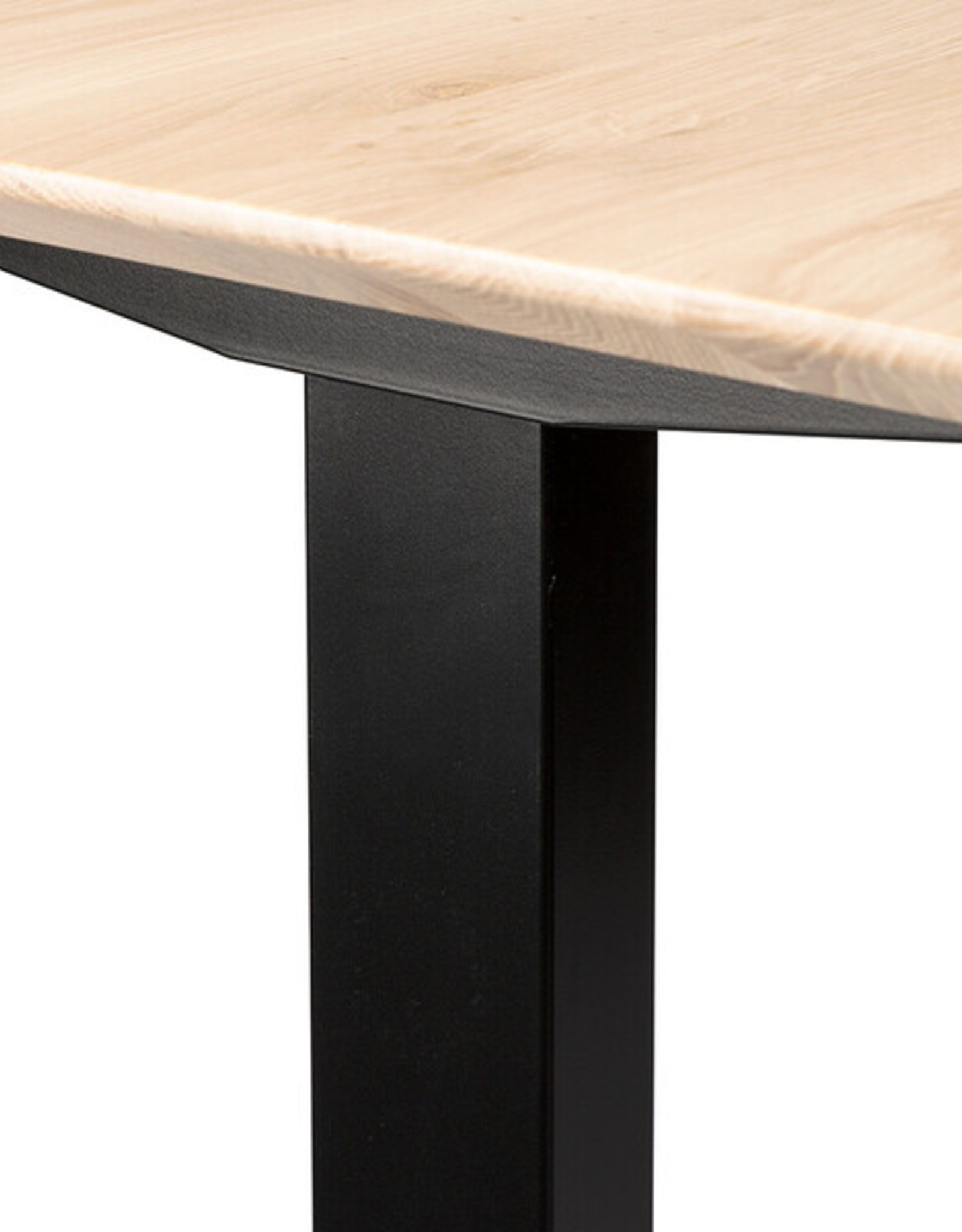 Oak Bok Adjustable Desk - Black Frame - Us