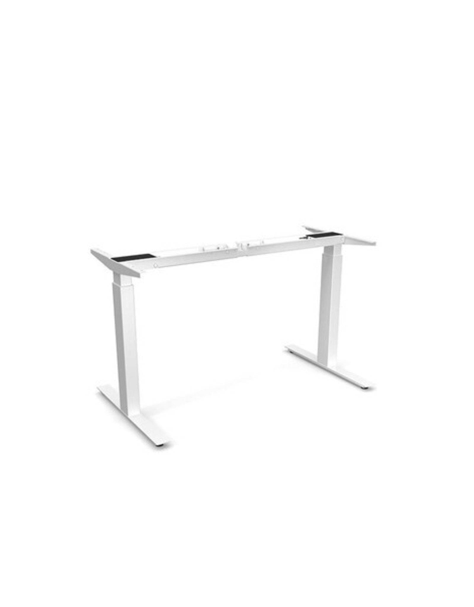 Oak Bok adjustable desk - white frame - US