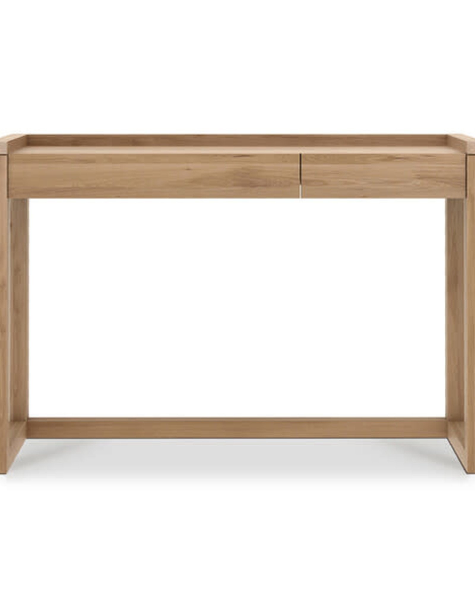 Oak Frame Desk - 2 Drawer