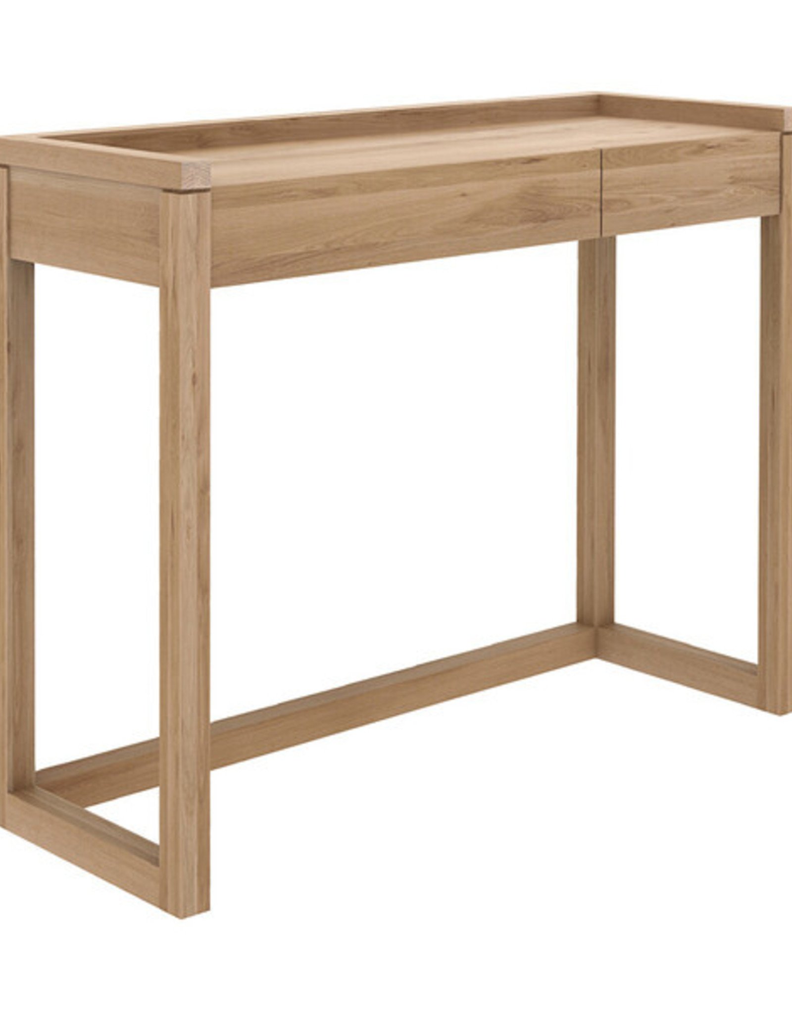 Oak Frame Desk - 2 Drawer