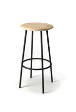 Oak Baretto Bar Stool - Varnished