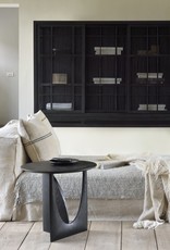 Oak Burung Storage Cupboard - 4 Sliding Doors - Black - Varnished