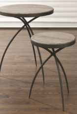 Global Views Tripod Table w/Grey Marble Top-Small