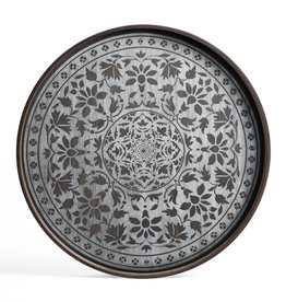 White Marrakesh Wooden Tray - Round - L