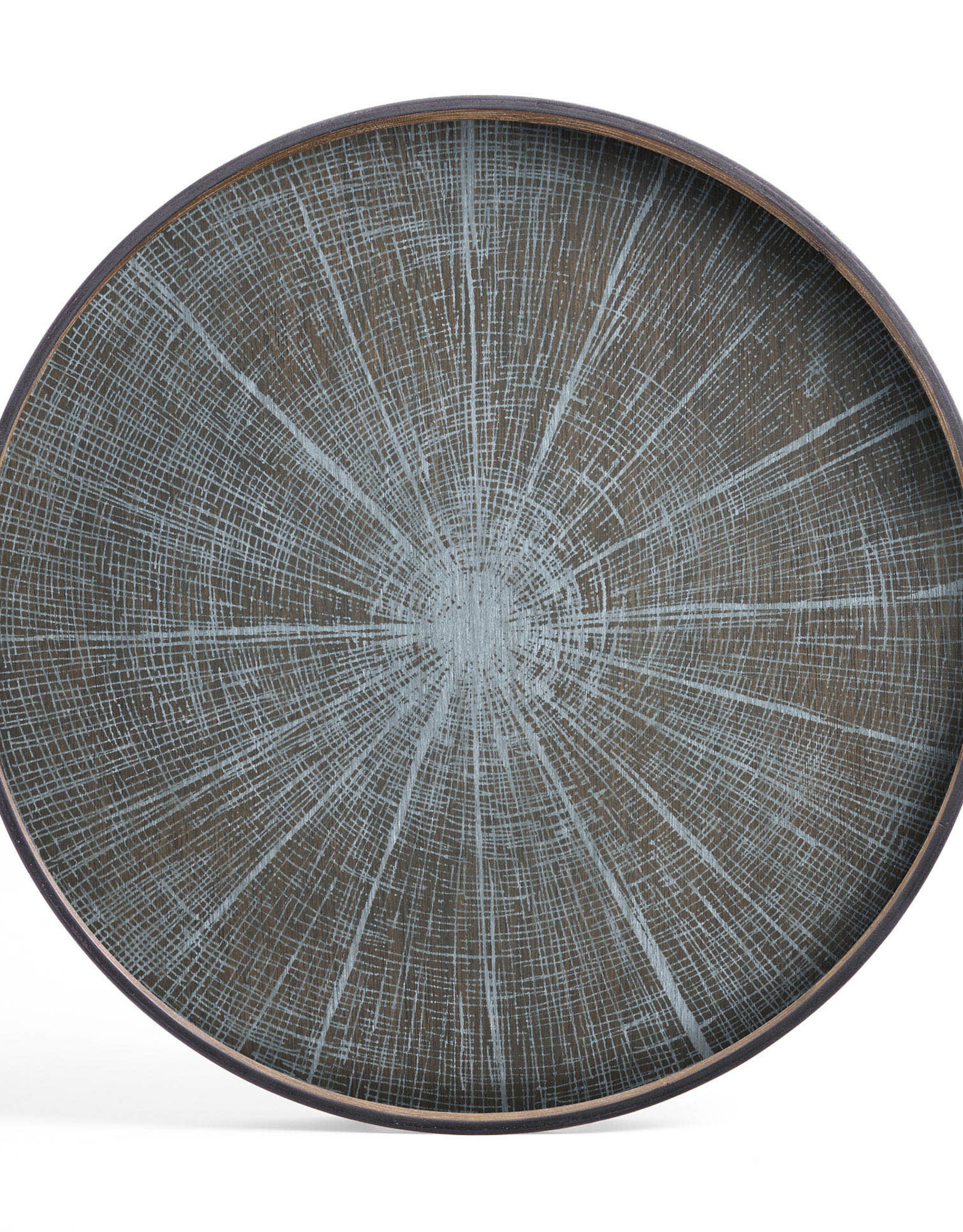 White Slice Wooden Tray - Round - Xl