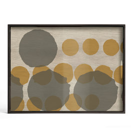 Sienna Layered Dots Glass Tray - Rectangular - L 24 X 18 X 2