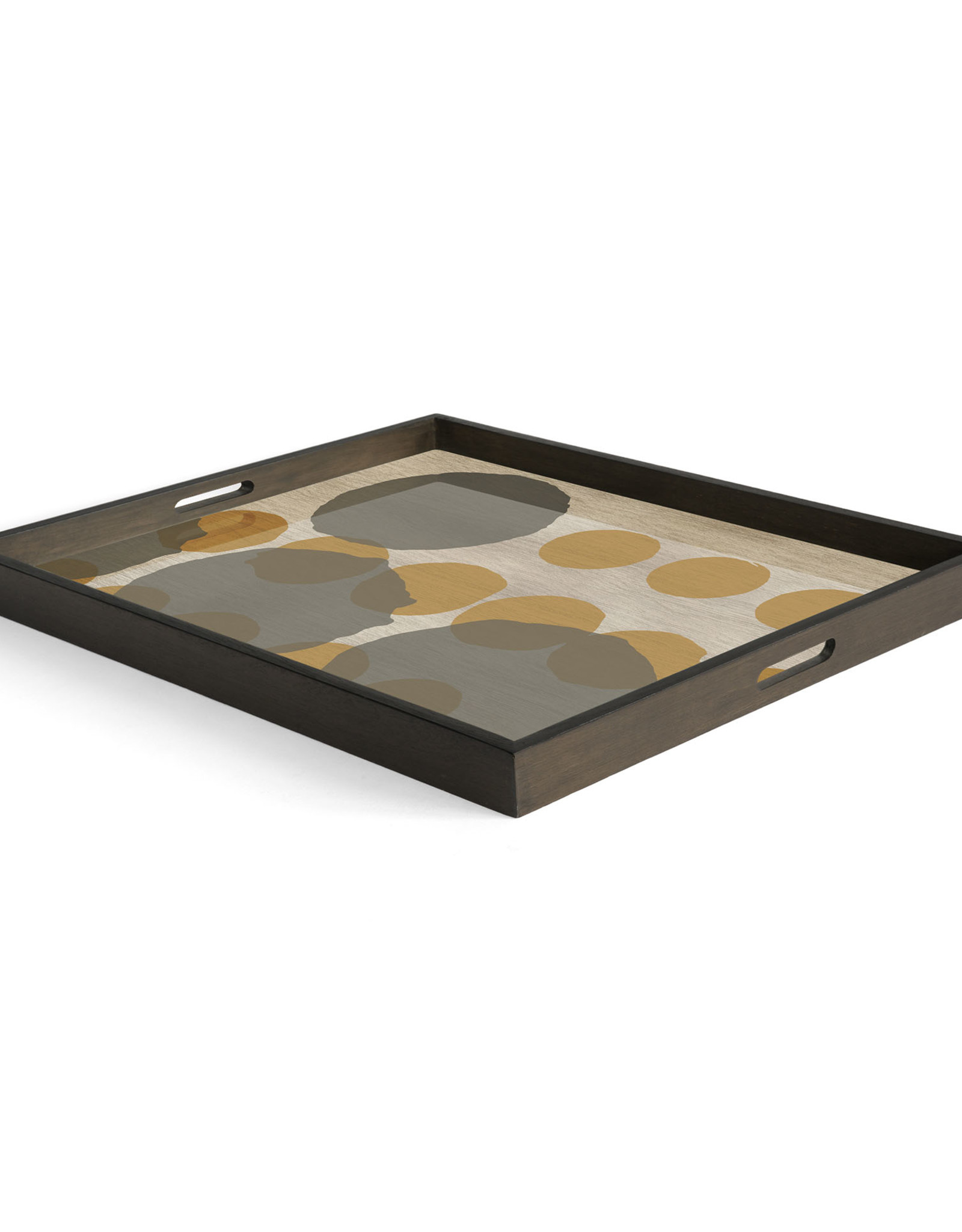 Sienna Layered Dots glass tray - rectangular - L 24 x 18 x 2